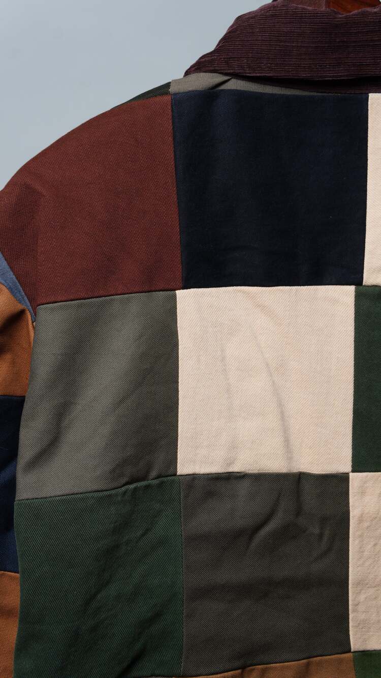 Upcycled Patchwork Jacket Size S - Picture 5 of 7